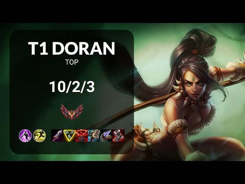 T1 Doran Nidalee vs Irelia TOP - KR GRANDMASTER Patch 15.10