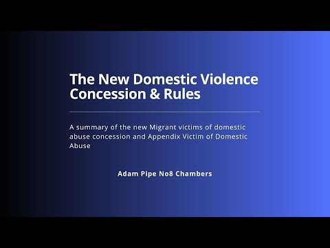 The New Domestic Violence Concession & Immigration Rules | Electronic Immigration Network