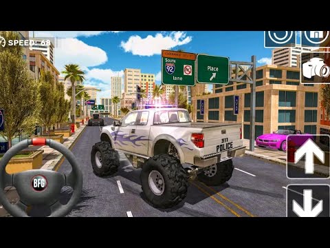 Police 4x4 Monster Truck Stunts Driver Simulator 3D - Android GamePlay