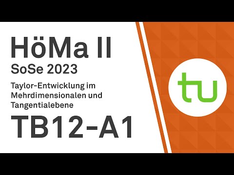 Taylor-Entwicklung im Mehrdimensionalen - TU Dortmund, Höhere Mathematik II (BCI/BW/MLW)