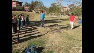 Awana kids playing Simon Says