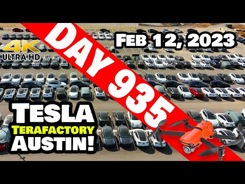BACK IN ACTION OVER GIGA TEXAS! - Tesla Gigafactory Austin 4K  Day 935 - 2/12/23 - Tesla Terafactory