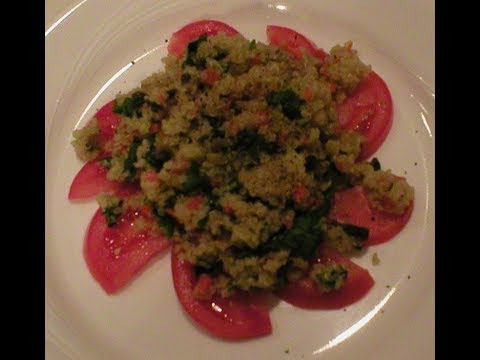 Quinoa with Vegetables Over Tomatoes