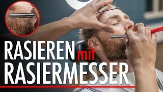 BART RASIEREN mit RASIERMESSER für Anfänger ● Rasiermesser Rasur Anleitung