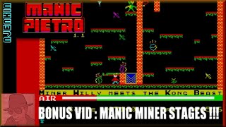 Manic Pietro - Bonus Vid - The Manic Miner Stages - ZX Spectrum 128K !! with Commentary