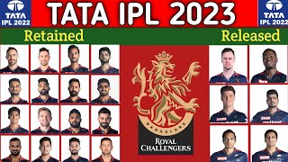 IPL 2023| RCB All Retained & Released Players list | Rcb Retained & Released Players list 2023 |
