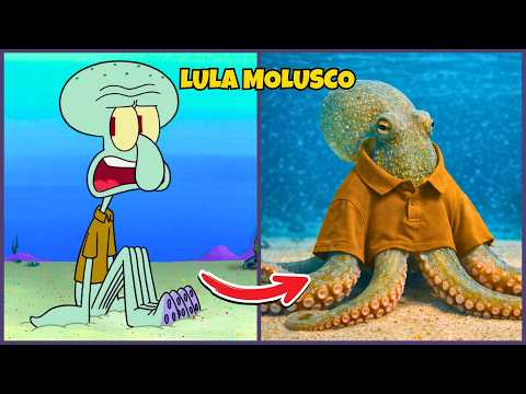 🧽 BOB ESPONJA | como seriam na VIDA REAL?🤔| ADIVINHE PELA VOZ | Quiz Bob Esponja