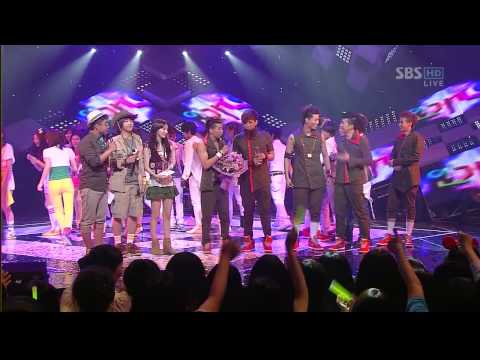 [HD] 090510 SBS Inkigayo - 2PM Winning First Mutizen Award + Encore