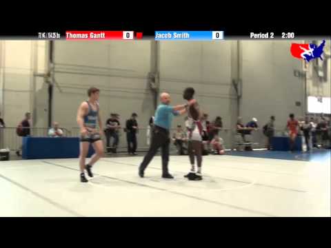 Thomas Gantt vs. Jacob Smith at 2013 Junior Nationals - FILA - FS