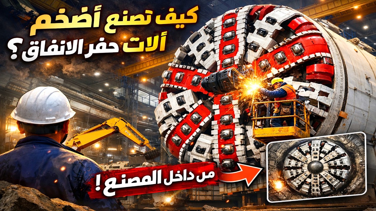 لن تصدق كيفية صنع الات حفر الانفاق.. مشاهد تحبس الأنفاس!!