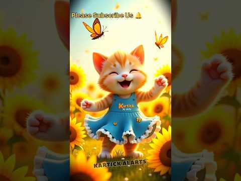 A Cute Kitten Dance 🐈😻🐱 | Kartick Ai Arts #catvideos #catdance #cat