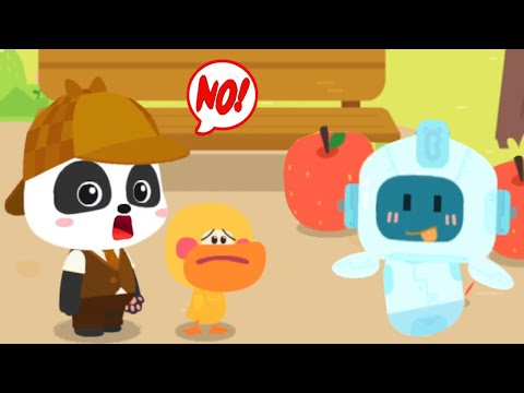 Baby Panda: Detective Kiki - Help Kiki to Find Little Monkey's Lost Robot - Babybus Games