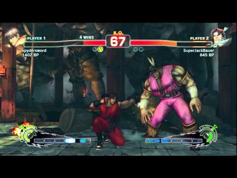 Spydersword (Guy) VS SuperJackBauer (T. Hawk) PSN SSF4