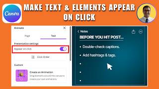 How to Make Text & Elements Appear On Click in Canva 2026
