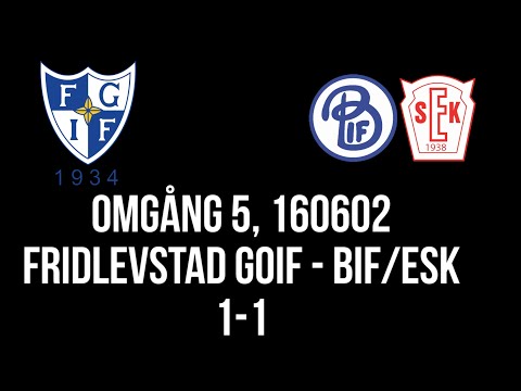 GoIFet News 160602 Fridlevstad GoIF - Blåningsmåla IF/Eringsboda SK 1-1