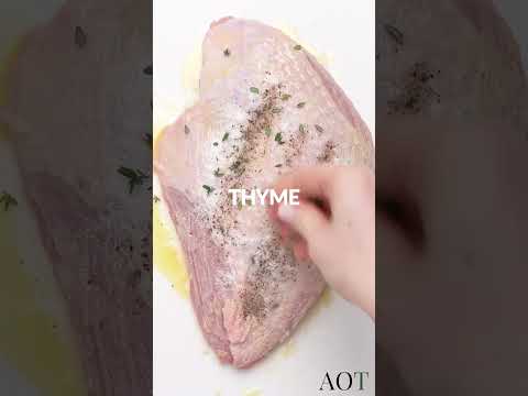 Juicy roasted turkey breast recipe #turkeybreast