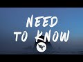 Doja Cat - Need To Know (Lyrics)