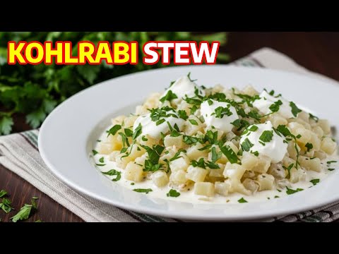BEST German Kohlrabi Stew Recipe (HOW to Make Kohlrabi Stew with Sour Cream)