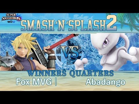 Smash'N'Splash 2  WINNERS QUARTERS - Fox MVG | Mew2King (Cloud) vs Abadango (Mewtwo)