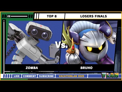VacationLAN 2025 - Top 8 - Losers Finals - Zomba (R.O.B) VS Bruho (Metaknight) - Super Smash Bros