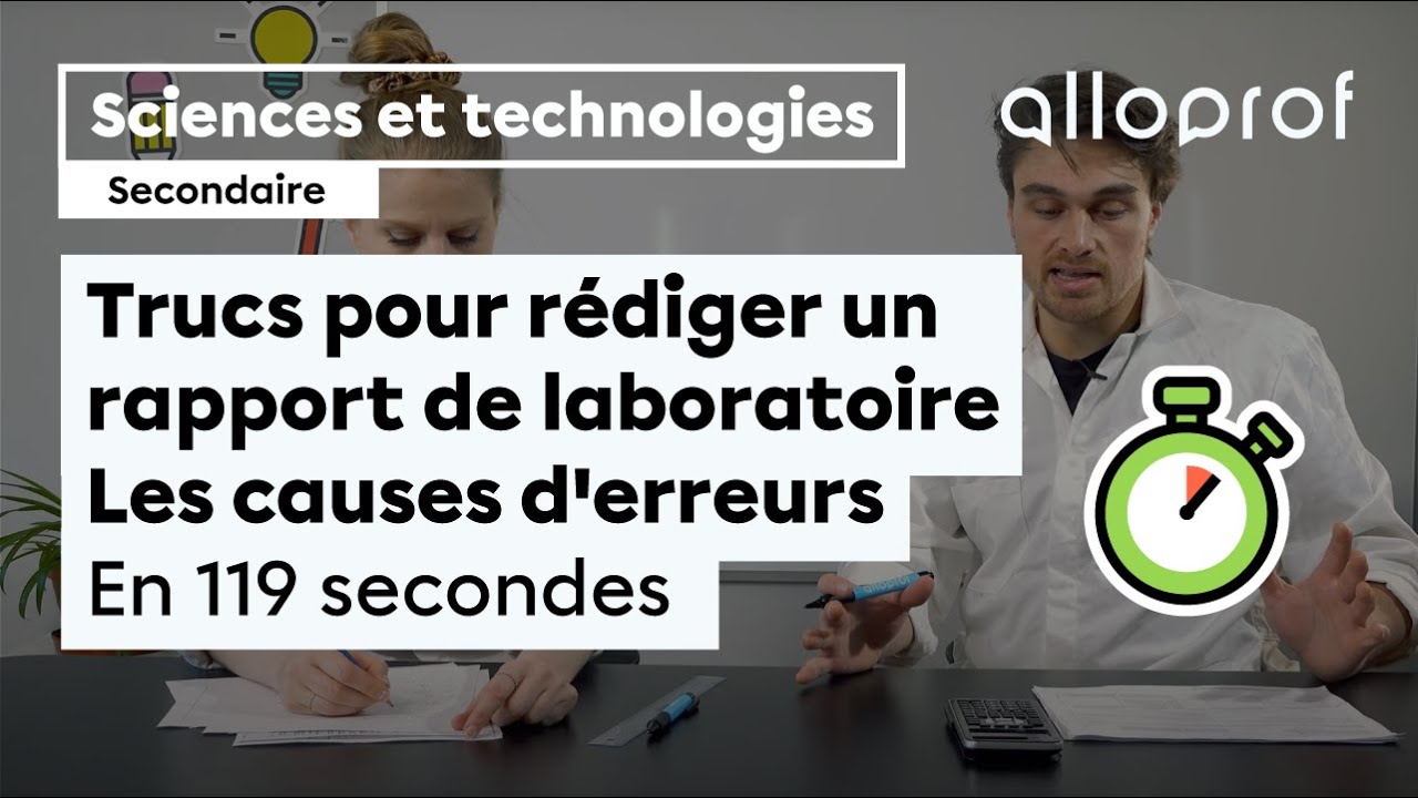 Trucs pour rédiger un rapport de laboratoire - Les causes d'erreurs
