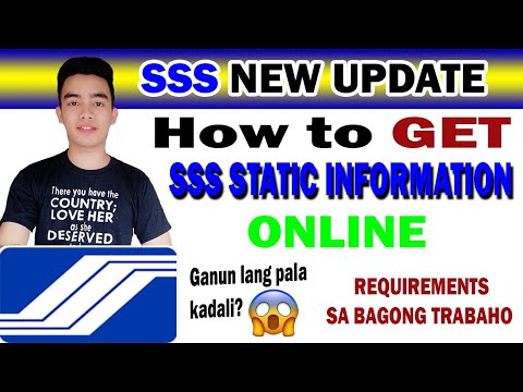 Paano Kumuha ng Static Information sa SSS Online | How to Get Static Info in SSS New Update 2025