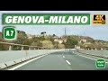 4K GENOVA MILANO Autostrada A7 Dei Giovi