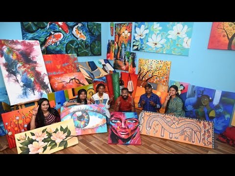 BIG CANVAS PAINTING PROJECT DONE BY TEAM KALAKOSH || ACRYLIC PAINTING