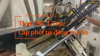 MÁY TIỆN GỖ CNC 1 TRỤC CHÀ NHÁM NẠP PHÔI TỰ ĐỘNG WOODMASTER WM-1500ARL.