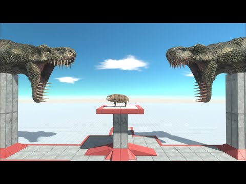 Trex Heads Mixed with different kinds of weapons vs every unit - Animal Revolt Battle Simulator