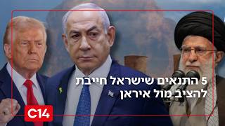 תא"ל במיל' אורן סולומון מציג: 5 התנאים שישראל חייבת להציב מול איראן (חדשות ערוץ 14) - התמונה מוצגת ישירות מתוך אתר האינטרנט יוטיוב. זכויות היוצרים בתמונה שייכות ליוצרה. קישור קרדיט למקור התוכן נמצא בתוך דף הסרטון