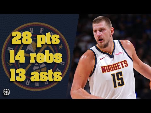 Nikola Jokic 28 pts 14 rebs 13 asts vs Raptors 24/25 season