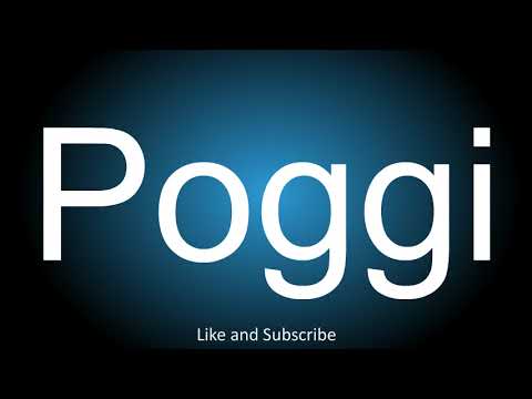 How to correctly pronounce in Italian - Poggi.