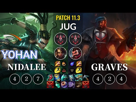 HLE yoHan Nidalee vs Graves Jungle - KR Patch 11.3