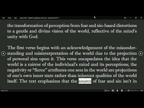 ChatGPT ACIM Lesson 265 - Creation’s gentleness is all I see