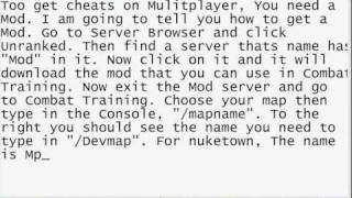 How to Enable Cheats on Combat Training (Black Ops)