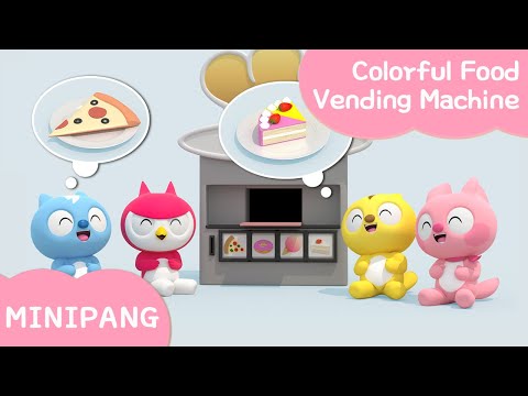 Learn and Sing with Miniforce | Colorful Food Vending Machine | word play | Mini-Pang TV 3D Song