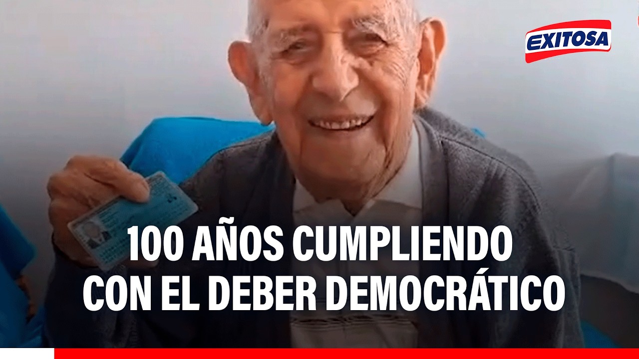 🔴🔵Ciudadano de 100 años cumplió con su deber con la democracia en Trujillo