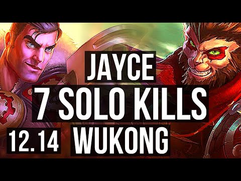 JAYCE vs WUKONG (TOP) | 7 solo kills, 1200+ games, 1.4M mastery | NA Master | 12.14