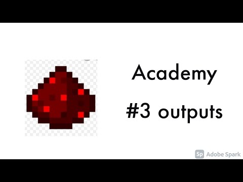 Redstone Academy #3 outputs