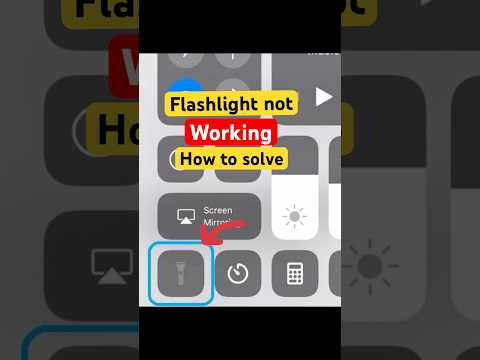 iPhone flashlight not working! How to solve?