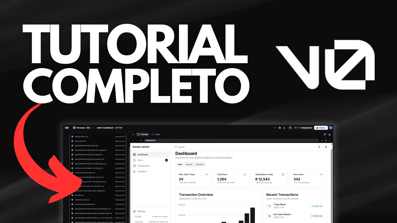 v0.dev: Gere Componentes React com Texto e Deploy em Segundos