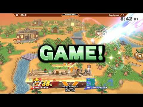 Sm4sh Singles #27 - Winners Semi - Big D (King Dedede) vs Bundtcake (Mr. Game&Watch)