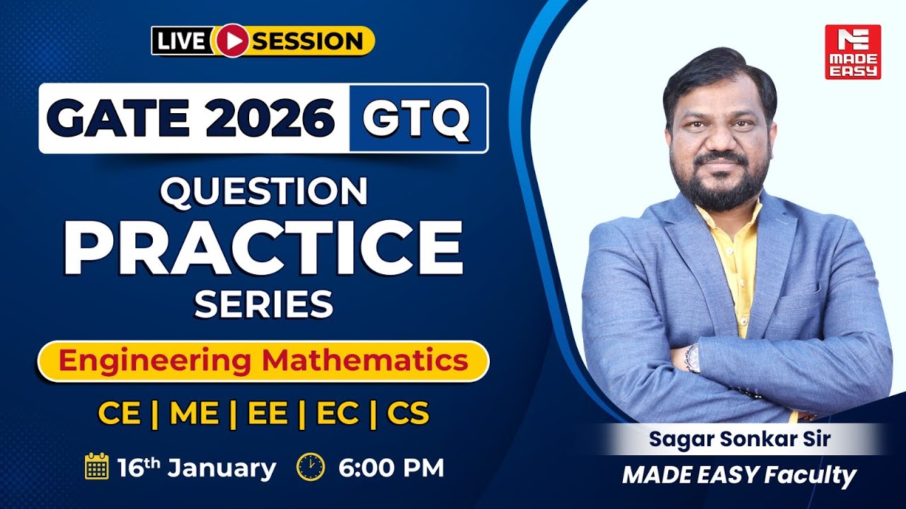 GATE 2026 Engineering Mathematics | Most Important GTQ Questions | Live Session!