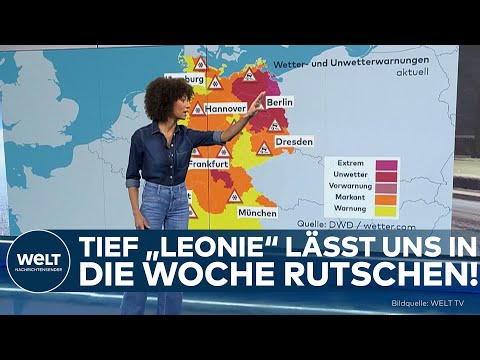 Video Thumbnail: WETTER: Tief „Leonie“ wütet! – Schneefall von Franken bis Schleswig-Holstein!