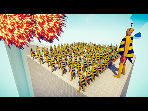 100x BEE + GIANT BEE vs EVERY GOD - Totally Accurate Battle Simulator TABS