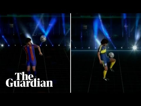 Diego Maradona honoured in holographic display at Argentina's Copa América game
