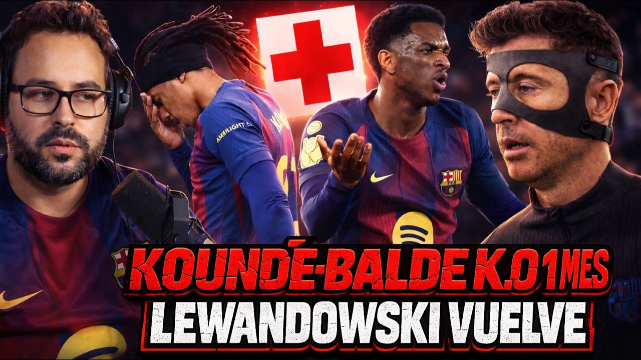 🚨¡LESIONES en el BARÇA! KOUNDÉ y BALDE K.O 1 MES y LEWANDOWSKI VUELVE con MÁSCARA PROTECTORA