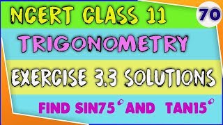 FIND THE VALUES OF SIN 75 DEGREES AND TAN 15 DEGREES | Find The Values Of Sin 75° and Cos 75°