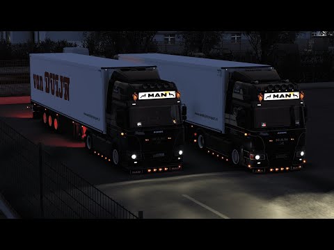 ETS2 1.45 Convoy Multiplayer with mods MAN F2000 19.604 (Bastia 🇫🇷-Sassari 🇮🇹)